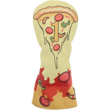 Housse de driver de golf fantaisie pizza, imperméable, en PU avec doublure polaire