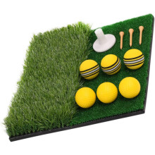 Faltbare Minigolf-Übungsmatte mit zweifarbigem Design, kombinierte Schwungtrainingshilfe