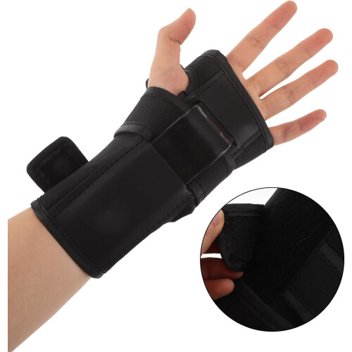 1 paire de protège-poignets noirs taille L pour skateboard et roller 2