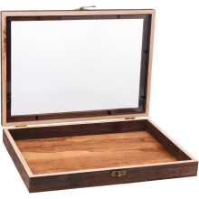 Schmetterlings-Präsentationsbox, Holzbox mit Deckel, kreative Klappbox