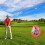 Golf Practice Set with Nylon Training Net, 30x30cm Hitting Mat 5