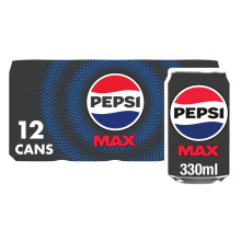 Pepsi Max Cans, 12 x 330ml