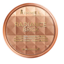 Rimmel London Radiance Shimmer Brick Pressed Bronzer, Light-As-Air Contouring Formula, 001 Light, 1