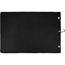 Serviette de golf en microfibre avec tissu polyester à séchage rapide, serviette de sport noire absorbant la transpiration