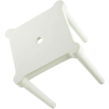 Taburete portátil desmontable de plástico blanco, silla baja pequeña y engrosada para adultos.
