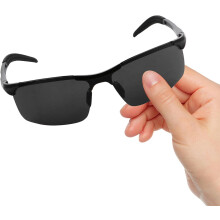 Lunettes de cyclisme incassables et protection UV, lunettes de protection noires coupe-vent pour sports de plein air