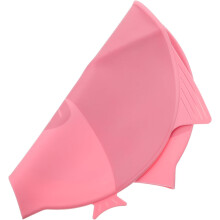Wasserdichte Silikon-Badekappe mit Cartoon-Motiv, mittlere Größe, hellrosa Wal-Schwimmhut
