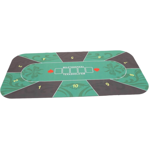 Poker Mat Rubber Table Cover Non-Skid Board Game Tablecloth