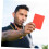 Kit da arbitro di calcio con cartellini standard rossi e gialli, portadocumenti portatile, penna e blocco note. 3
