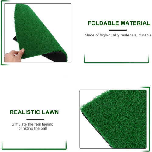 Golf Practice Mat Hitting Mat Portable 30x30cm Artificial Turf for Indoor Home Training Use 2