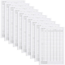 Golf-Scorekarten, 10 Stück, beschichtetes Papier, tragbare Scorekarten für Golfwettkämpfe, Sportzubehör