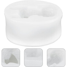 Molde de silicona con forma de estatua de esfinge para hacer velas y jabones. Resistente al desgaste y a las roturas. Material blanco.