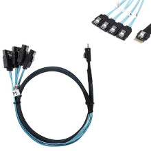 Slim SAS 4.0 SFF-8654 4i 38-Pins Host Naar 4 7-Pins Target Harde Schijf Fanout -Kabel voor Servercomputer B