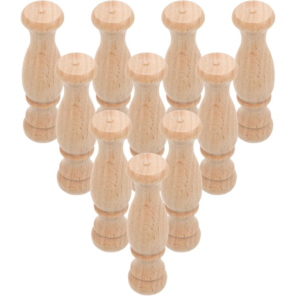 Photos - Jigsaw Puzzle / Mosaic HKHBJS 10Pcs Unfinished Solid Wood Staircase Spindles Roman Column Posts 7X1.8Cm 