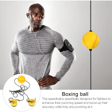Sugkopp Boxningshastighetsboll Hängande Reflexträningsboll Träningstillbehör och Fitnessövning Slumpmässig Färg
