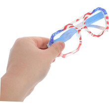 Lunettes de soleil carrées à double pont, motif drapeau américain, style patriotique, pour les fêtes de juillet