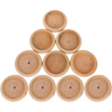 10 bases pequeñas de madera para alfiletero de costura, cojín para agujas de acolchado, base para cojín de manualidades en miniatura DIY