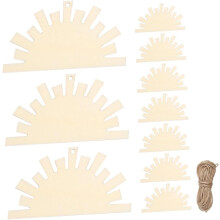 10 piezas de rodajas de madera sin terminar para manualidades DIY, piezas de madera de girasol
