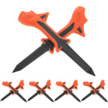 10 orangefarbene, 10 geneigte Golf-Tees aus Kunststoff für das Training, unzerbrechliche, wiederverwendbare Golf-Accessoires