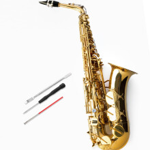 Reparatieset voor blaasinstrumenten, 3-delig, met metalen veerhaak en precisieschroevendraaier. Draagbare onderhoudsset.