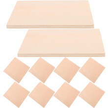 10 blanco platen van lindenhoutmultiplex, 4 mm dik, voor doe-het-zelf decoratie- en knutselprojecten.