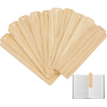 10 stuks blanco houten bladwijzers, onbewerkte houten labels, creatieve houten knutselbladwijzers