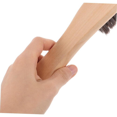 Wood Shoe Brush Durable Long Handle Polishing Scrubber Tool