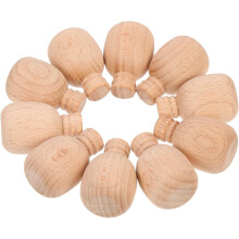 10 piezas de muñecos de madera sin terminar, artesanías de madera natural, juego de muñecos de madera pintados a mano para manualidades.