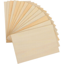 15 stuks onafgewerkte doe-het-zelf planken van lindenhout, 150x100x1,5 mm, rechthoekige houtschijven