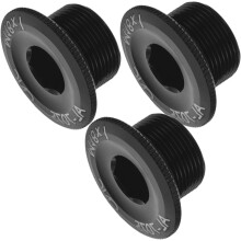 3Pcs Short Aluminum Alloy Bicycle Crank Arm Screws Black for Mountain Road Bike Crankset Replacement Cycling Drivetrain Components