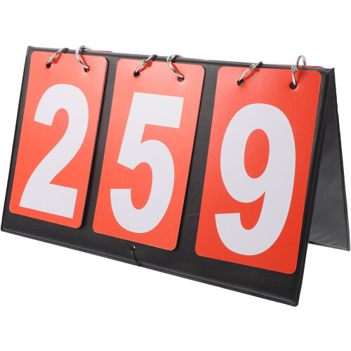 Portable Flip Scoreboard Tabletop Score Keeper with 3-Digit Display