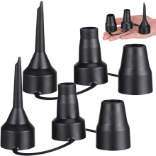 2 set di ugelli di ricambio per pompa ad aria con adattatori in plastica di 3 misure per pompe gonfiabili per palloni sportivi