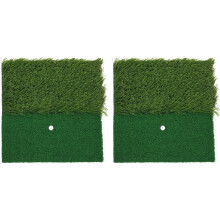 Lot de 2 tapis de swing d'entraînement de golf avec surface en gazon synthétique, idéal pour les débutants.