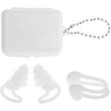 Clip de nariz de natação e conjunto de silicone 3pcs branco clipe de natação impermeável do nariz