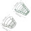 2Pcs Metal Golf Ball Basket with Handle, Large Capacity Golf Ball Storage Container 2