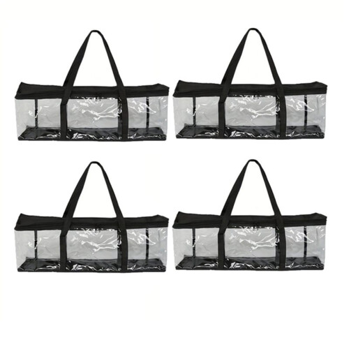 4 Pack CD Storage Bag CD Organizer with Handles and Zipper, Media Holder Stackable Media Organizer