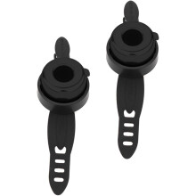 Timbre para patinete infantil, 2 unidades, plástico negro, extraíble, práctico accesorio para bicicleta y monopatín.