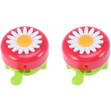 Kinder-Fahrradklingel-Set „Gänseblümchen“, 2er-Set, Fahrradzubehör mit Blumenmuster, Daumenklingel für Jungen und Mädchen