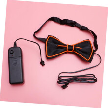 Lichtgevende vlinderdas met LED-knipperlichten, feestdecoratie voor optredens en verkleedpartijen, oranje kleur