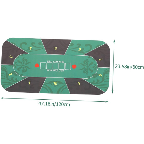 Poker Mat Rubber Table Cover Non-Skid Board Game Tablecloth 1
