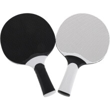 Sada 2 pálek na stolní tenis z kompozitní gumy s bílou a černou lepivou gumou