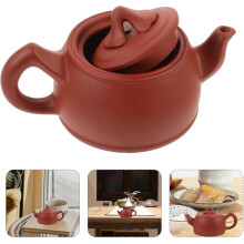 Lila Ton-Teekanne für losen Tee, 160 ml, braunes Vintage-Design, sicher in der Anwendung, tragbar für Zuhause und Hotel