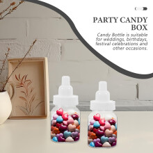 Lot de 12 boîtes à bonbons en forme de bouteille de lait, en plastique PP, au design décoratif et pratique.