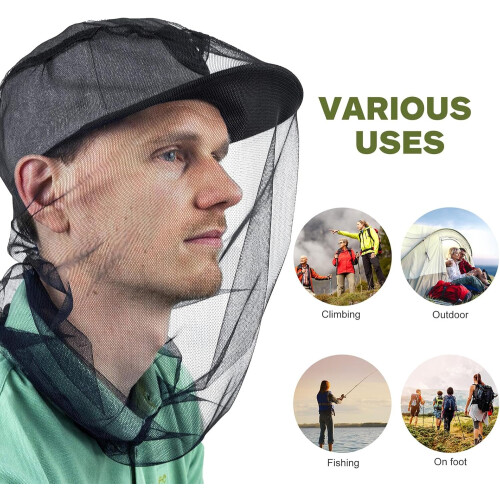 10 Stück Outdoor-Anglerhut-Kopfschutznetz 2