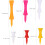 Plastic golftees, golfbal oefenstandaards, herbruikbaar kasteelontwerp 7