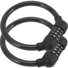 2 Stück Fahrradschlösser mit Kabel, 4-stelligem Zahlencode, multifunktional, tragbar