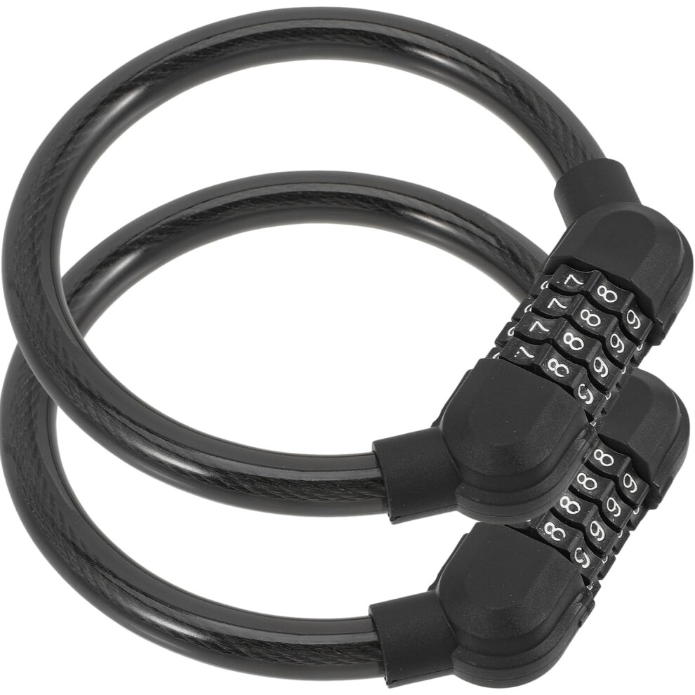 Photos - Bike Lock HKHBJS 2pcs  Cable Combination 4-Digit Password Multi-Function Portable Cycle Locks 