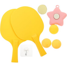 Set de entrenamiento de tenis de mesa colgante para interiores con 2 palas y 3 pelotas.