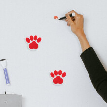 10 magnetische Whiteboard-Radierer mit Cartoon-Motiv aus EVA-Filz, Katzenpfoten-Design