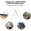 3pcs Outdoor Camping Tripod Stand Black Smooth Surface Fire Pit Rack Camping Equipment Accessory 6